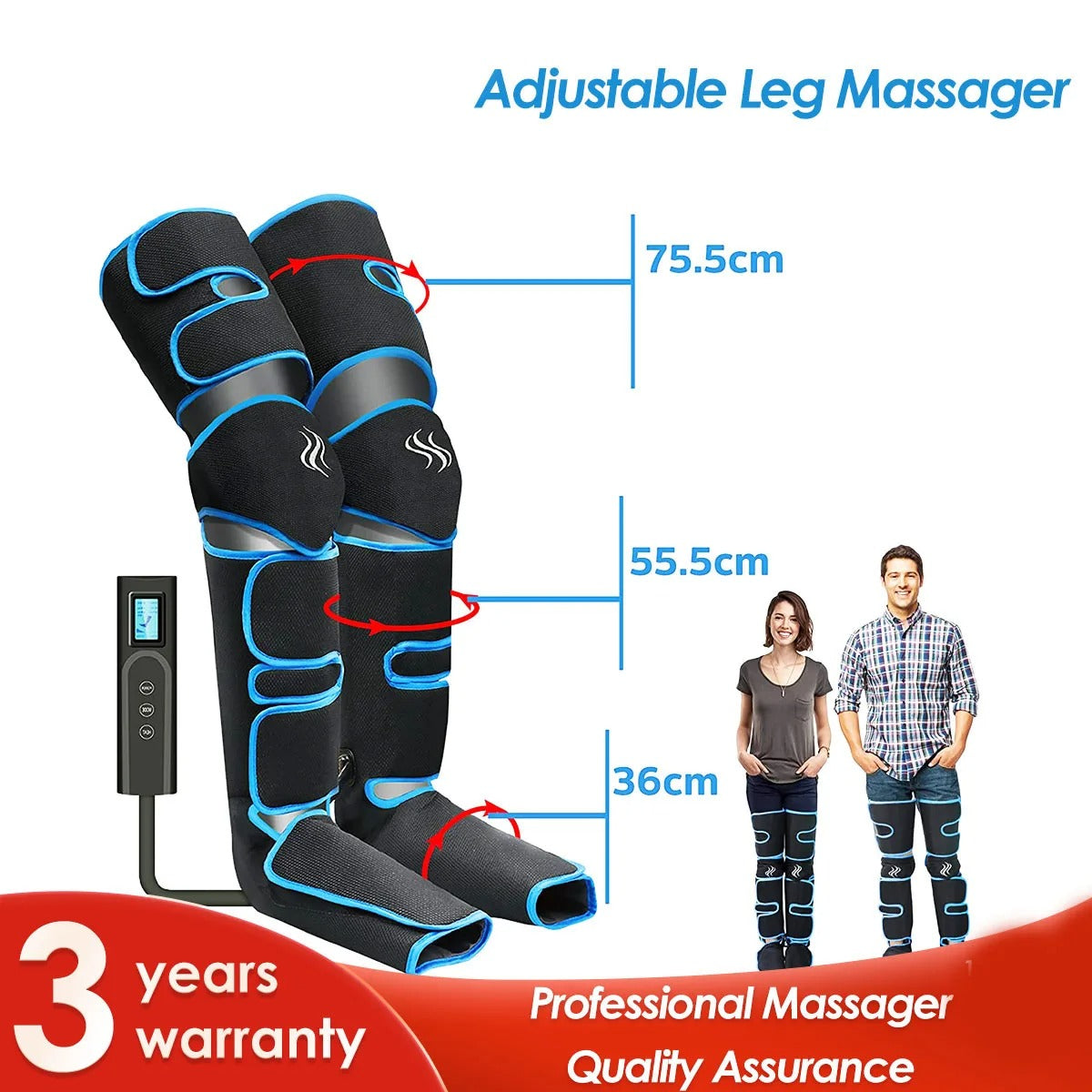 Air pressure leg massager