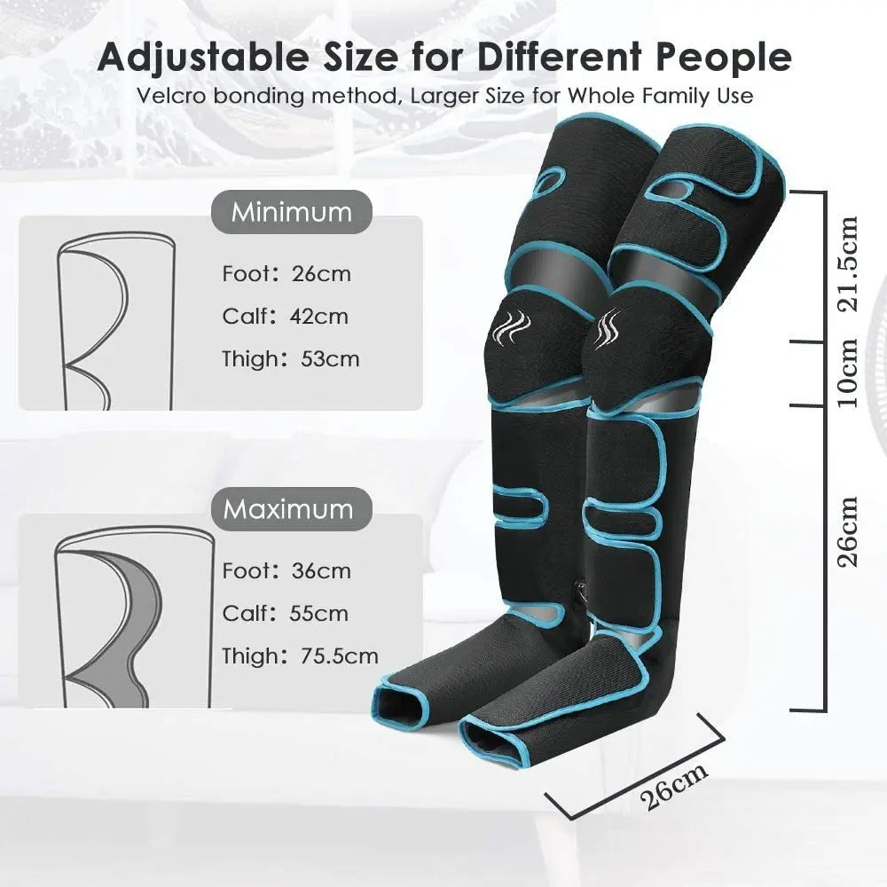 Air pressure leg massager
