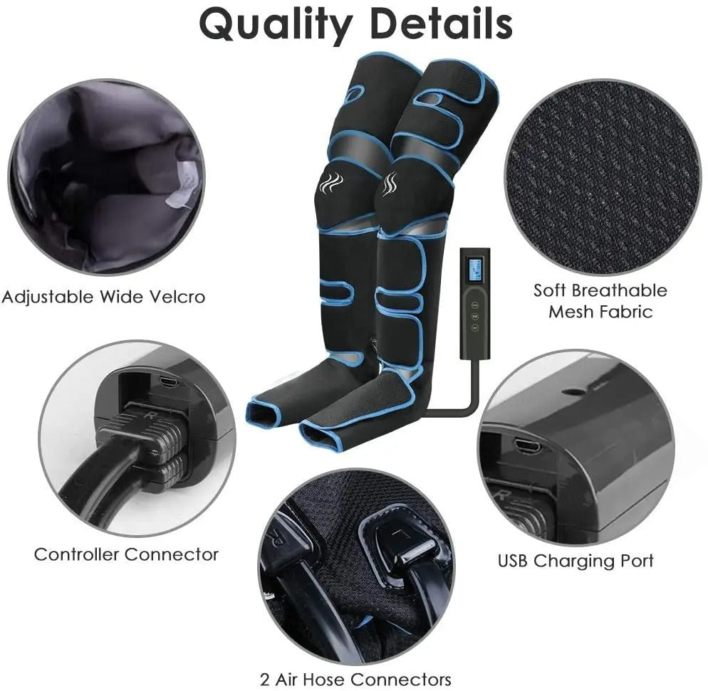 Air pressure leg massager