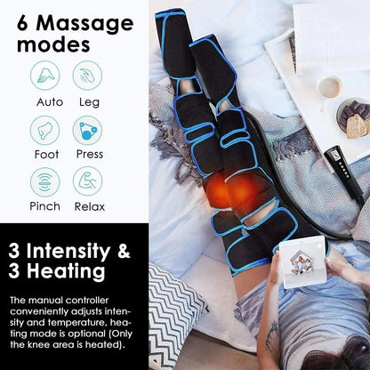 Air pressure leg massager